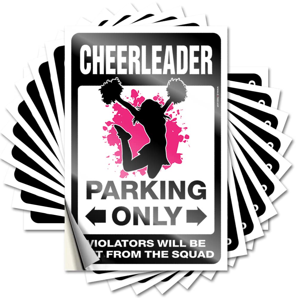 Cheerleader Parking Only Funky Dorm Room Stuff - Tattoo Tumbler Removable Vinyl Decal(6X9CM)