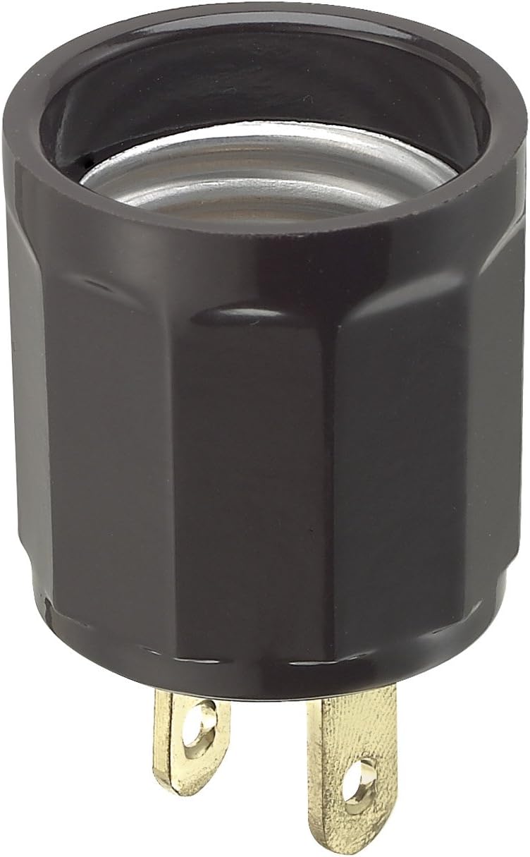 Brown Polarized Outlet-to-Lampholder Adapter