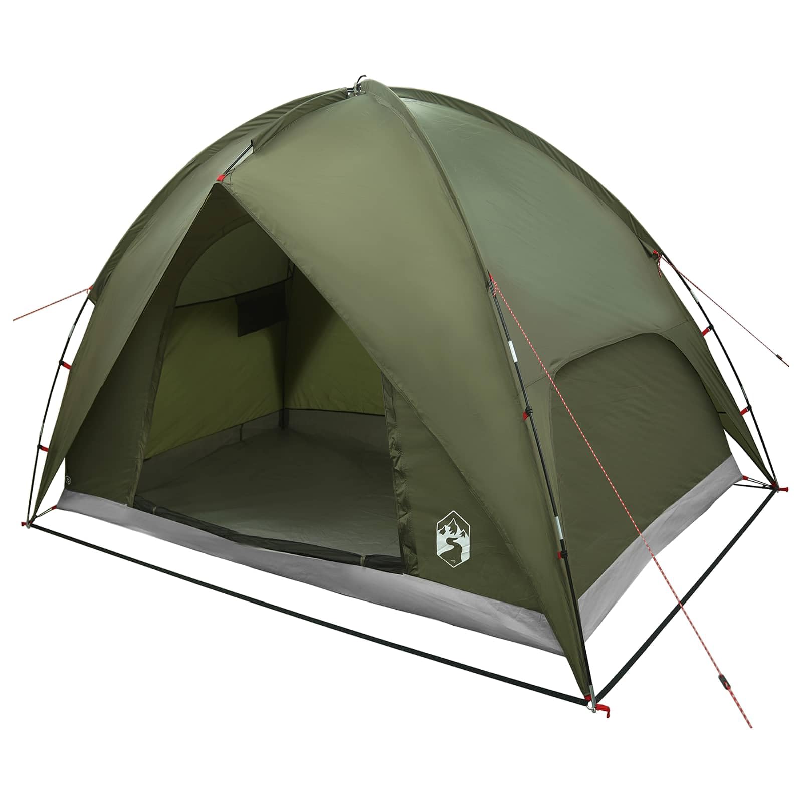 Campingzelt, Kuppel, Grau und Orange, wasserdicht