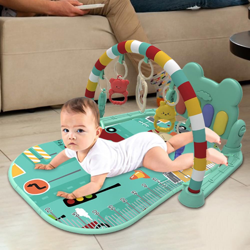 Mat De Actividad Para Bebés - Mat De Gimnasia Baby Play | Mats De Juego De Gimnasio Lavable Para Bebés Y Pequeños Para Niños Creativos Tocando Gimnasia Con Música Para El Desarrollo Sensorial Y De Hab