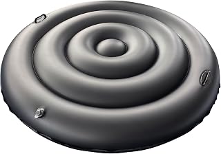 145cm Runde Badewannenabdeckung Verdickte PVC Aufblasbare Abdeckung Thermische Isolierung Schnellverschluss Design Mehrere Größen Erhältlich für Aufblasbare Badewanne im Innenhof Schwarz
