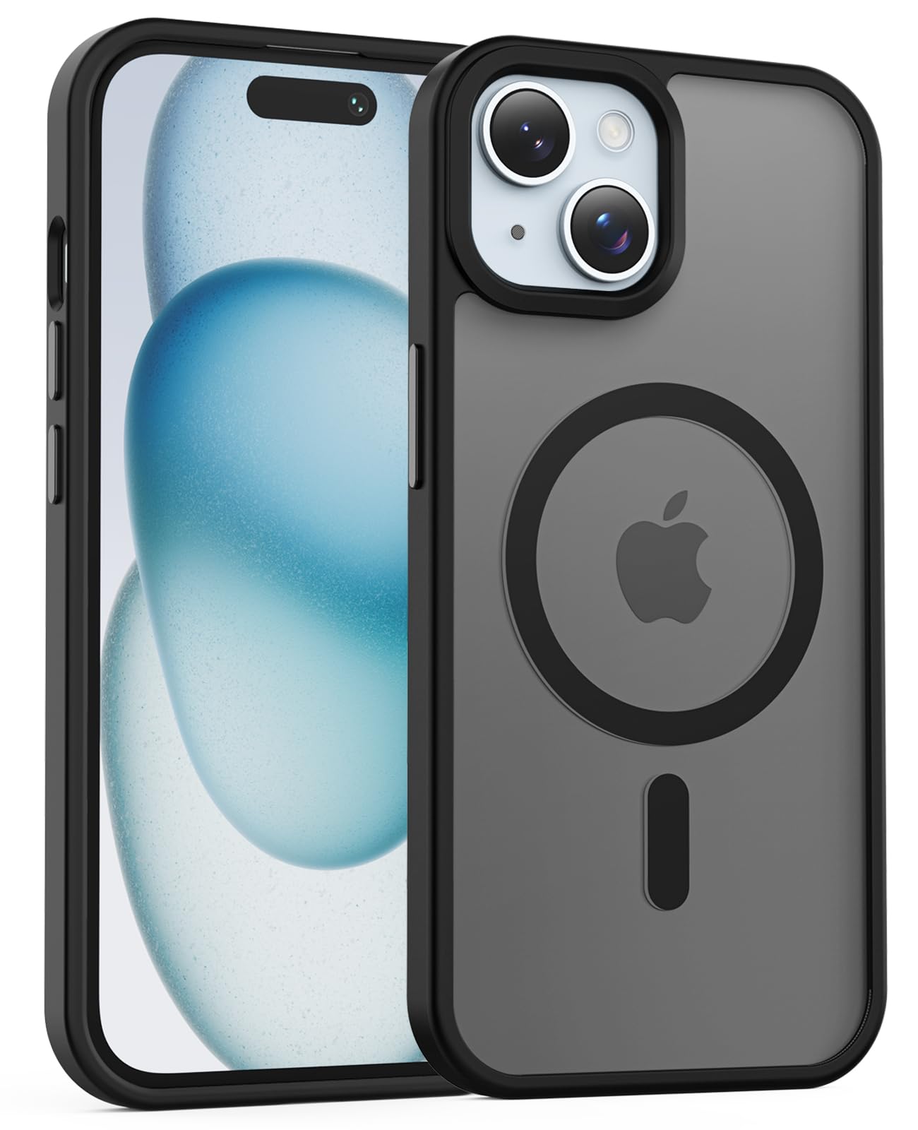 Temdan for iPhone 14 Plus Case &amp; iPhone 15 Plus Case, Compatible with Magsafe, Anti-Yellowing, Military-Grade Protection, Shockproof Slim Magnetic Phone Case Cover, Black