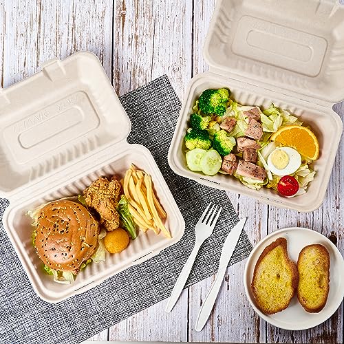 Ecolipak EL75-DBH-96-1G-N 75 Pack Clamshell Take Out Food Containers thumb #4