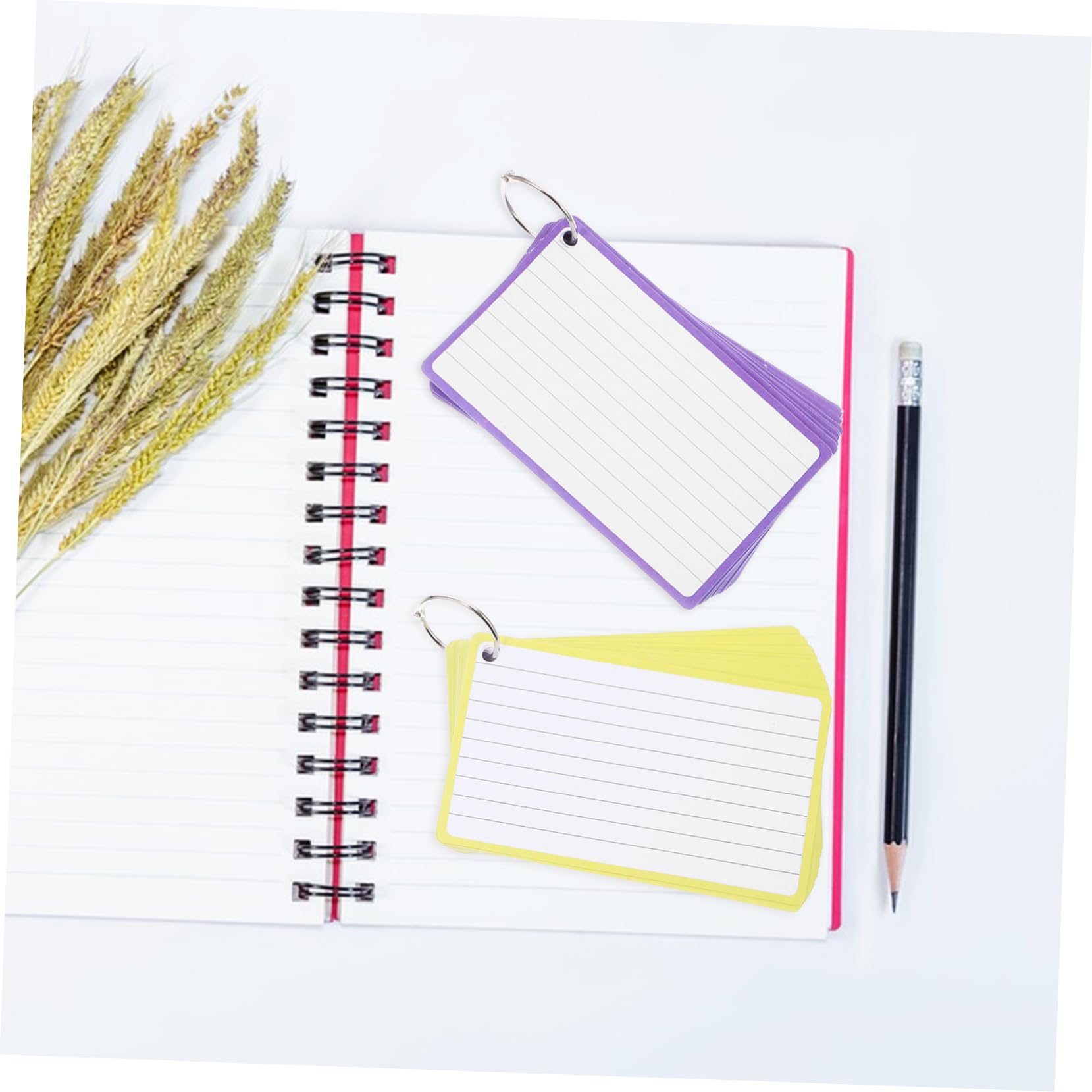 Lot de 6 Mini-blocs-notes Lignés, Fiches Mémo en Papier et Fer, 60 Feuilles par Carnet, Format Compact pour Bureau et Notes Quotidiennes