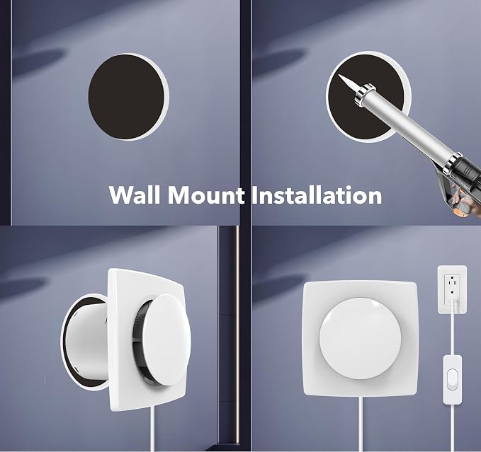 Extractor de baño con interruptor 2600RPM bajo ruido miniatura 6