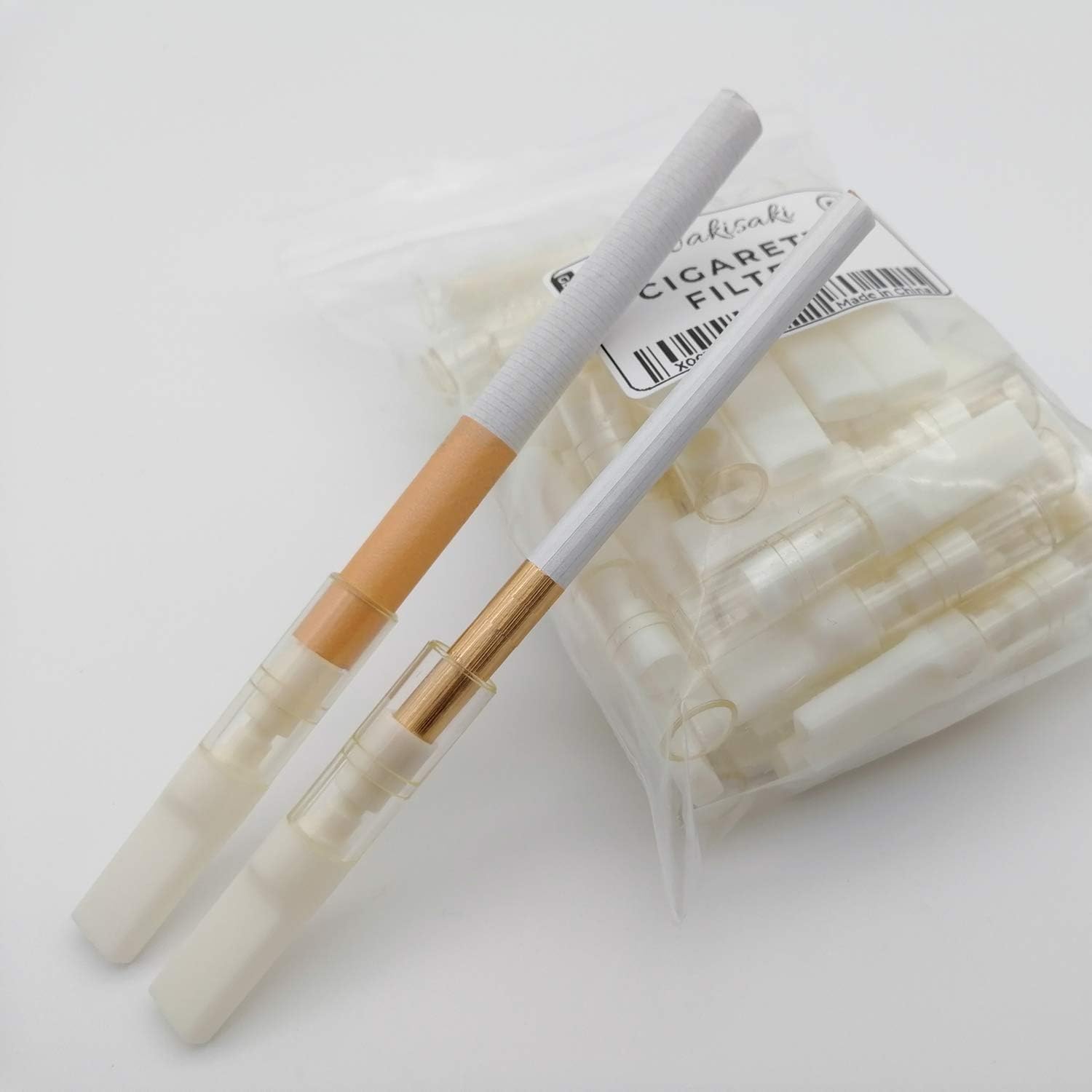 Premium Disposable Cigarette Filters That Remove Tar and Chemical, Cigarette Holder Mouthpieces Made of Teeth-Friendly Material, Larger Chamber Retaining More Tar in Secure Lock, Bulk Pack of 200
