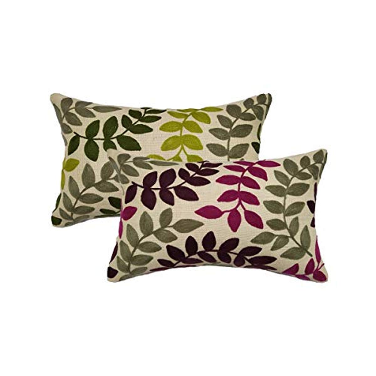 Buy SAJAVAT HOME SH_536 Cotton Leaf Embroidery Baby Pillow Cover (Pack