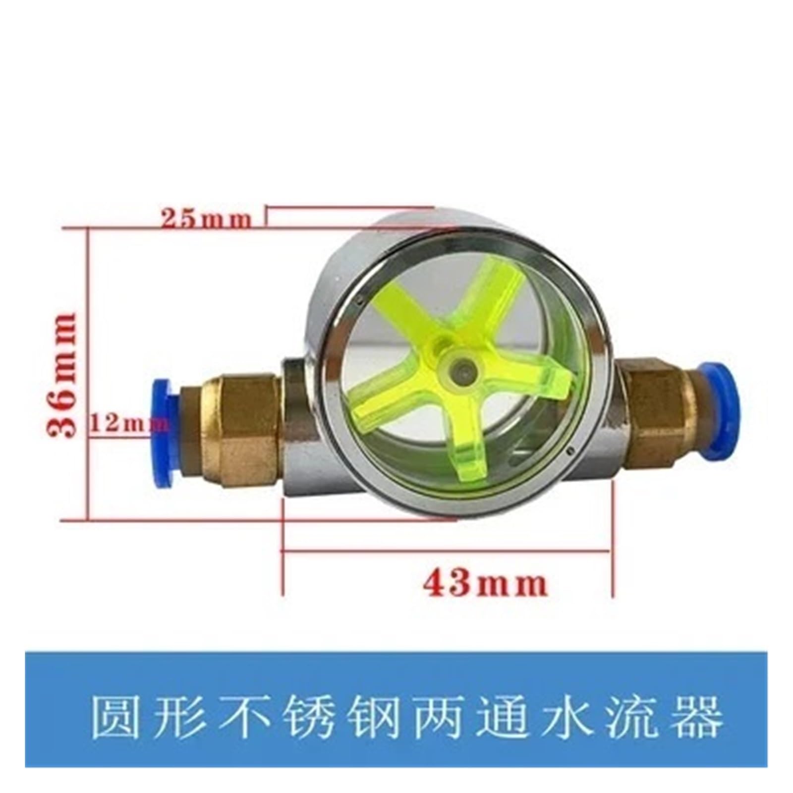 Adatto for macchina for incidere Misuratore di portata raffreddato ad acqua Rotazione del motore mandrino Osservatore Indicatore raffreddamento 6/8/10/12/16mm(18)