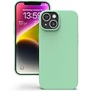 YATWIN Silicone Back Case for iPhone 14, Soft-Touch Phone Back Cover for Apple iPhone 14 - Light Cyan gallery image