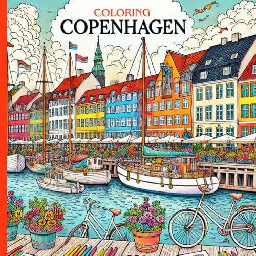 Coloring Copenhagen: A coloring book of Copenhagens most beautiful sights: Perfect for Travel Lovers, Architecture Enthusiasts, and Coloring Fans of All Ages image 2