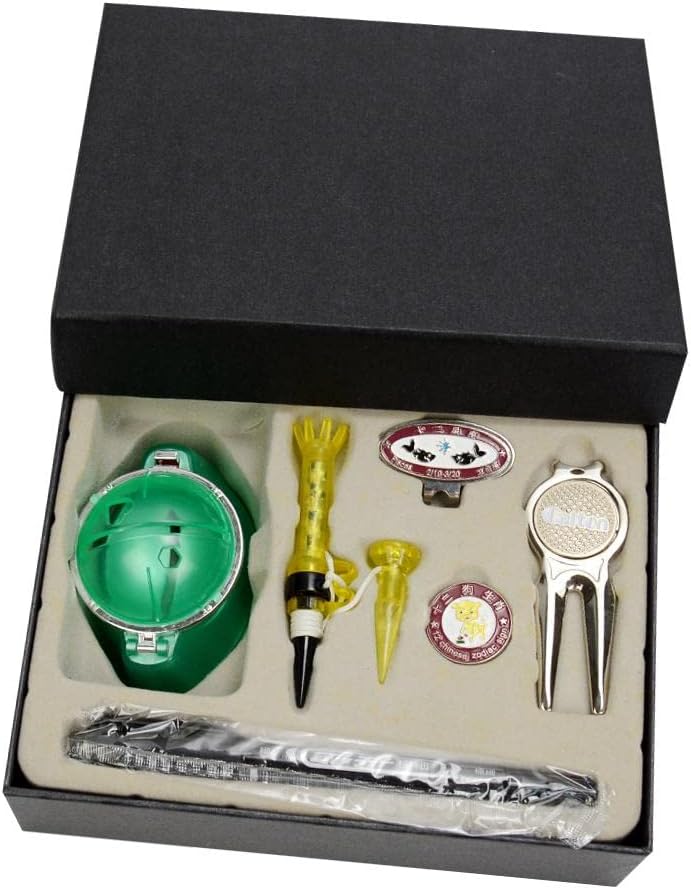Portable Golf Gift Set Golfer Fans Appreciation Bundle - Golf Ball Liner, Magnet Tee, Divot Tool - Perfect Training Tool for All Skill Levels in Random Color