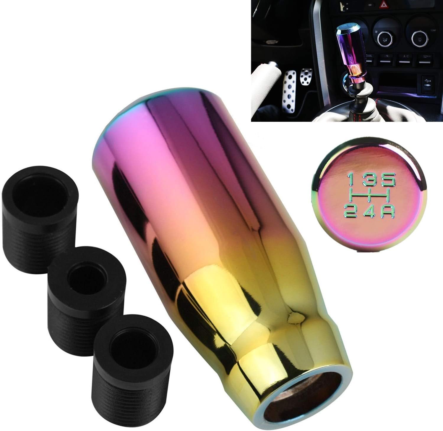 manopola del cambio con adattatori