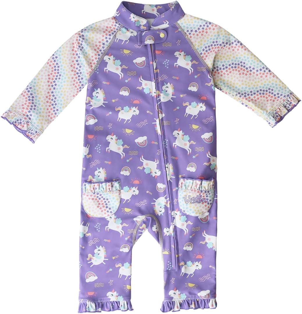 UV SKINZ Baby Girls’ Sun and Swimsuit with UPF 50+ Sun Protection – Full Body Swimsuit for Baby, Baby UV Protection Clothing
