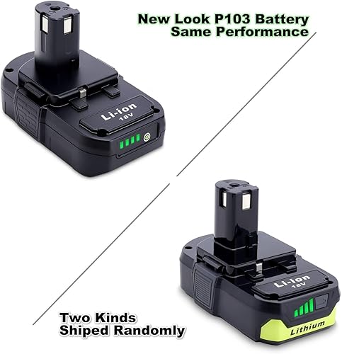 Miniatura 7 de Repuesto mejorado de 3000 mAh para batería Ryobi de 18 V, compatible con Ryobi 18V ONE+ batería P103 P102 P105 P107 P108 P109 P122 18 voltios litio