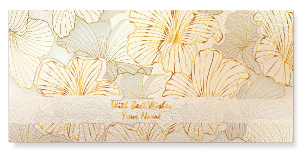 Image of Brown Cloud Customised Gold Foil Shagun /Money /Gift Envelope /Lifafa printed on Velvet finish card with inside printing with Personalized Message /Name for festivals /events (SE IN 04)(Pack of 20)