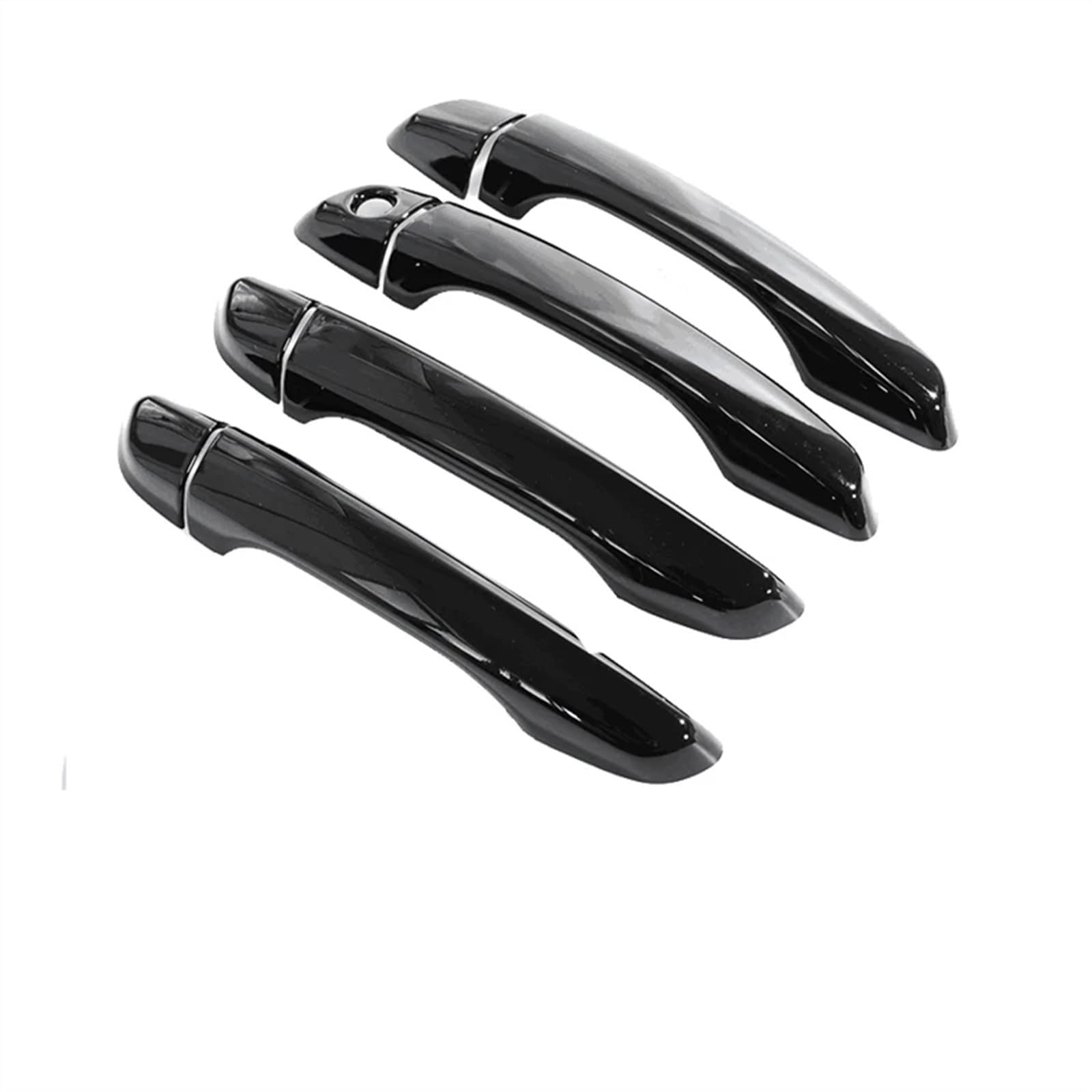 Lzbzhb Metallic Blcak 4Pcs Car Exterior Outsidedoor Handle Car Side Door Handle Exterior Accessories For Vauxhall For Corsa 2020 2021 2022 2023(Metallic Blcak 4Pcs)