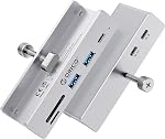 ORICO USB Hub 3.2, Serrure USB avec port d'alimentation supplémentaire, 10Gbps Aluminium 5-Port USB Extension avec 2 USB-A 3.2 Ports, USB-C 3.2, SD/TF Lecteur de cartes 3.0, USB-3.2 Splitter pour moniteur, bureau