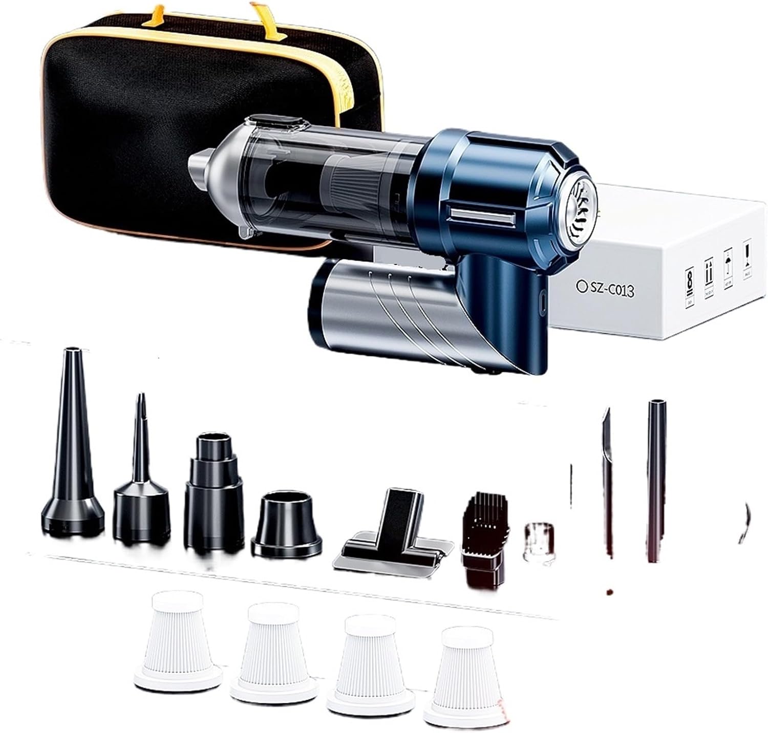 Foldable Car Vacuum Cleaner Portable Handheld Mini Vacuum Cleaner Wireless Strong Suction Cleaner Cleaning Machine(Max-Easy 4Hapa Bag)