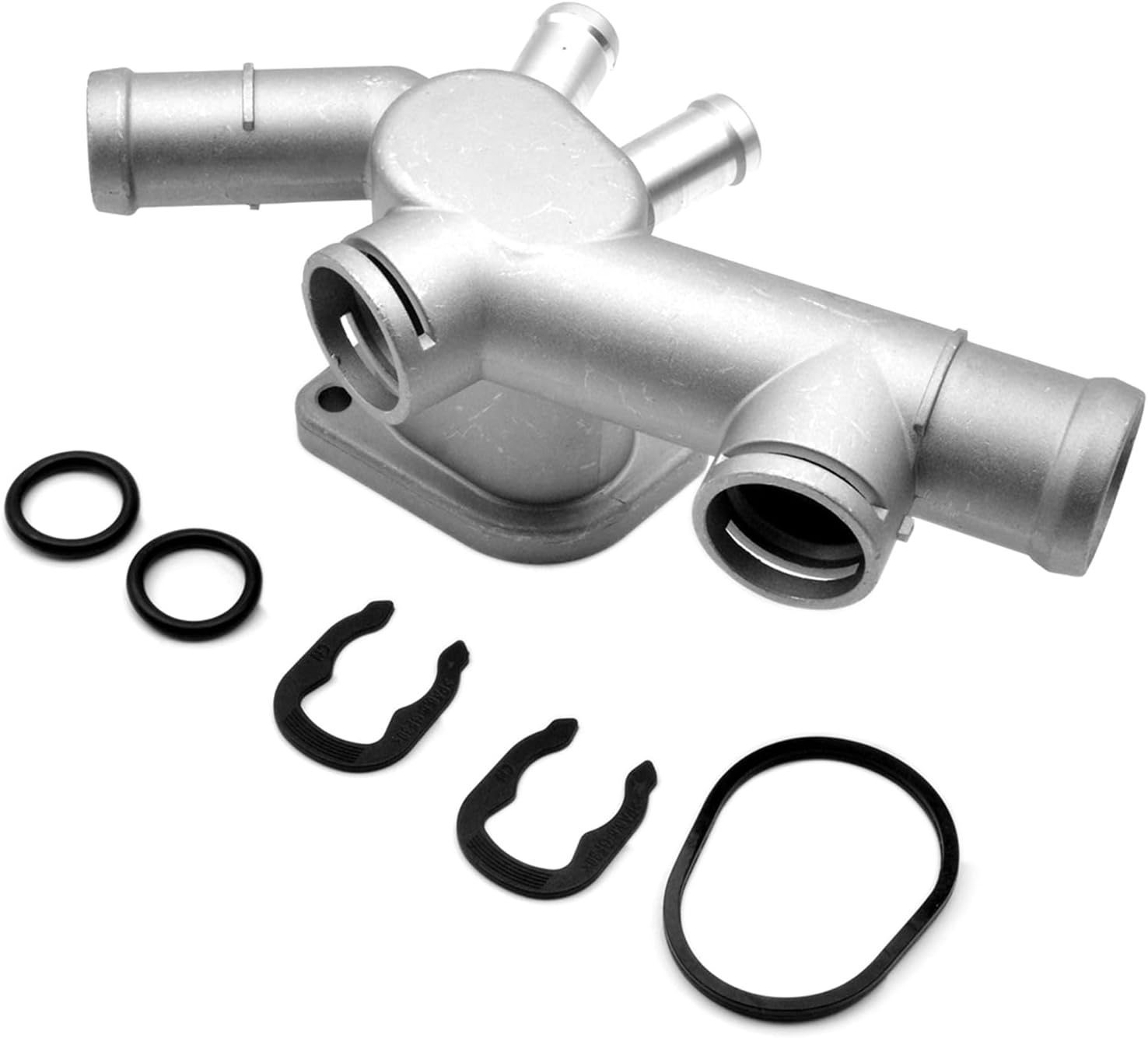 06A121132C Aluminium Engine Coolant Hose Pipe Connector Compatible For VW Volkswagen Beetle 2.0L 1999-2010