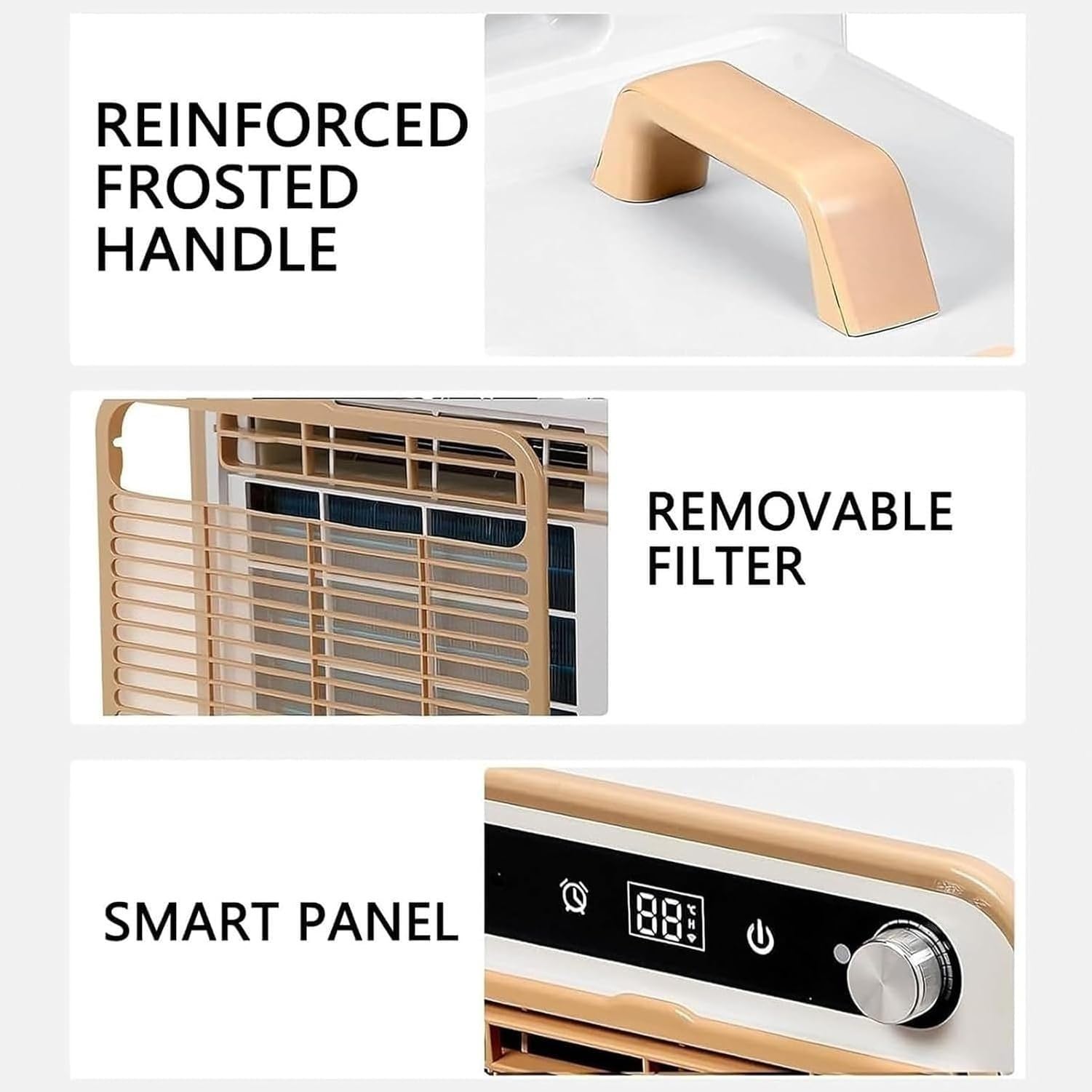 Aire Acondicionado Portátil 5000 BTU, Enfriador Silencioso Split Sin Instalación Compleja, con Control Remoto y App Wi-Fi, para Hogar u Oficina, Enchufe Tipo UK, 1m Tube, 1m Tube