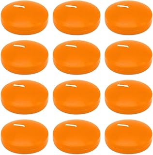 Set of 12 3 Inch Orange Floating Candles Large Unscented Dripless Fall Autumn Colored Pool Water Wax Candles for Vases, Centerpieces at Wedding, Party, Thanksgiving Day Holiday - 10 Hour Burning