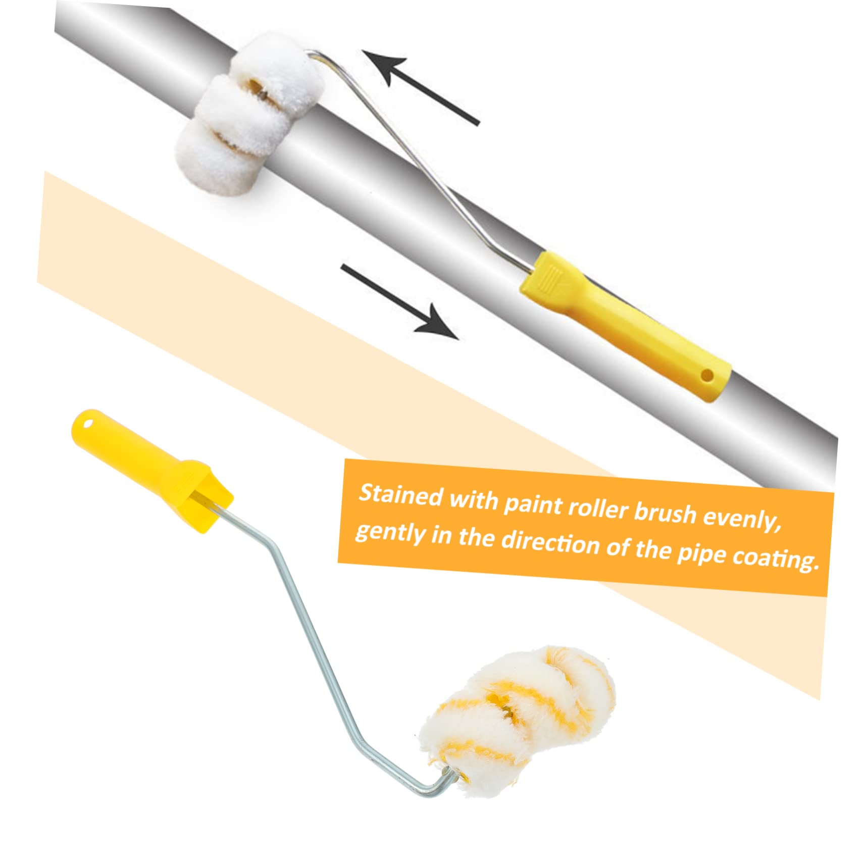 BESTYASH 2 Piezas Rodillo para Brocha Arc para Gas Andamios y Superficies Curvas