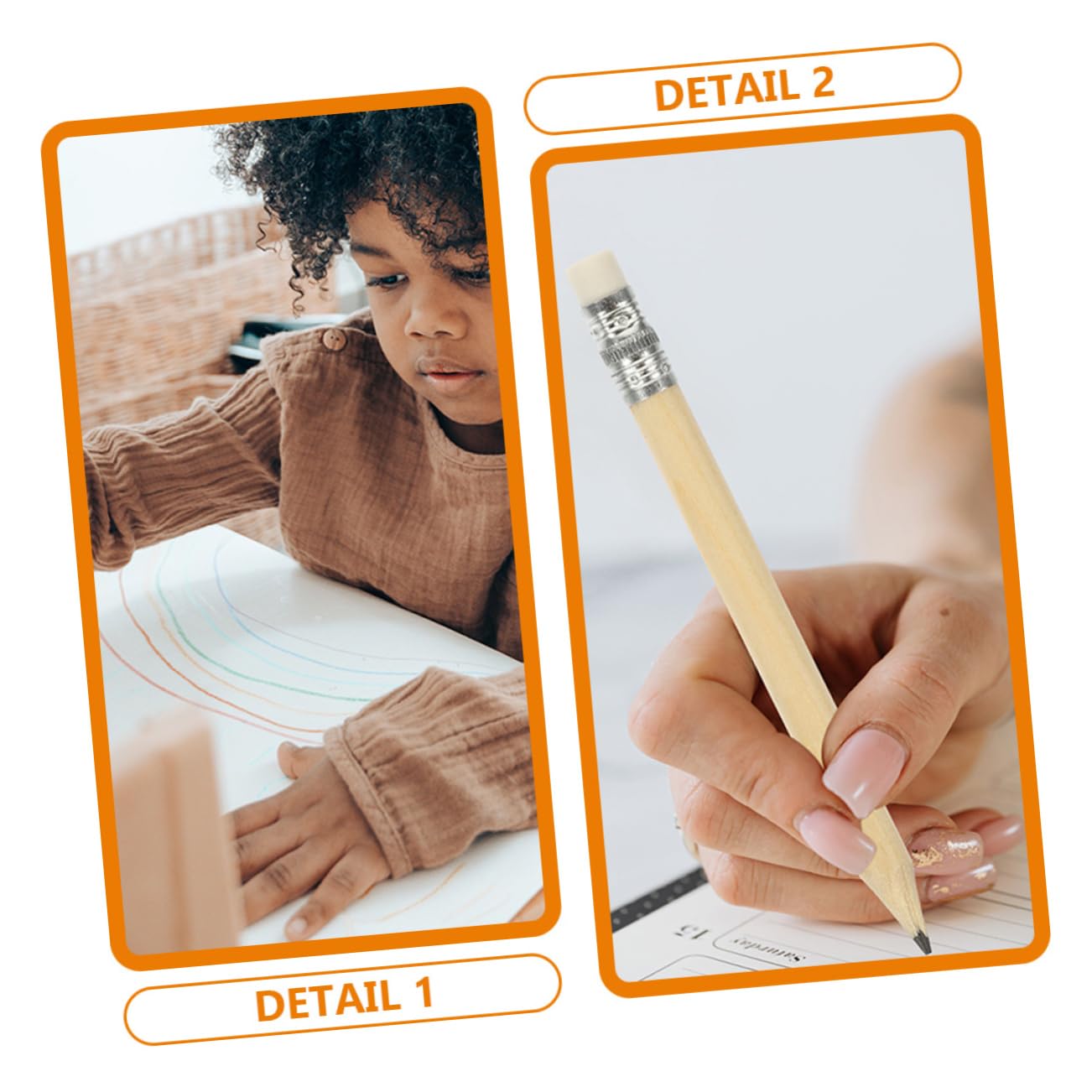 HOMSFOU 5 Sätze Runder Bleistift Schreibbleistifte Halber Bleistift Kurzer Zeichenbleistift Kleine Kurze Bleistifte Radierbare Kurze Bleistifte Golfbleistifte Graphitstifte 100 Stück * 5