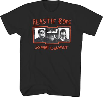 Beastie Boys T Shirt So What Cha Want Adult Black Short Sleeve 90s Rap Vintage Style Graphic Tees