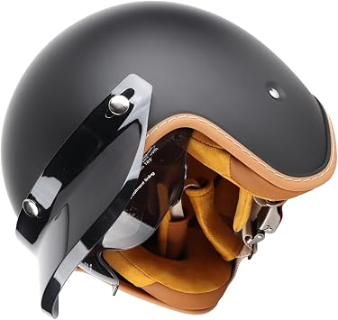 Haofy Motorcycle Helmets, Impact Resistance 3/4 Open Face Helmets High Comfort for Outdoor