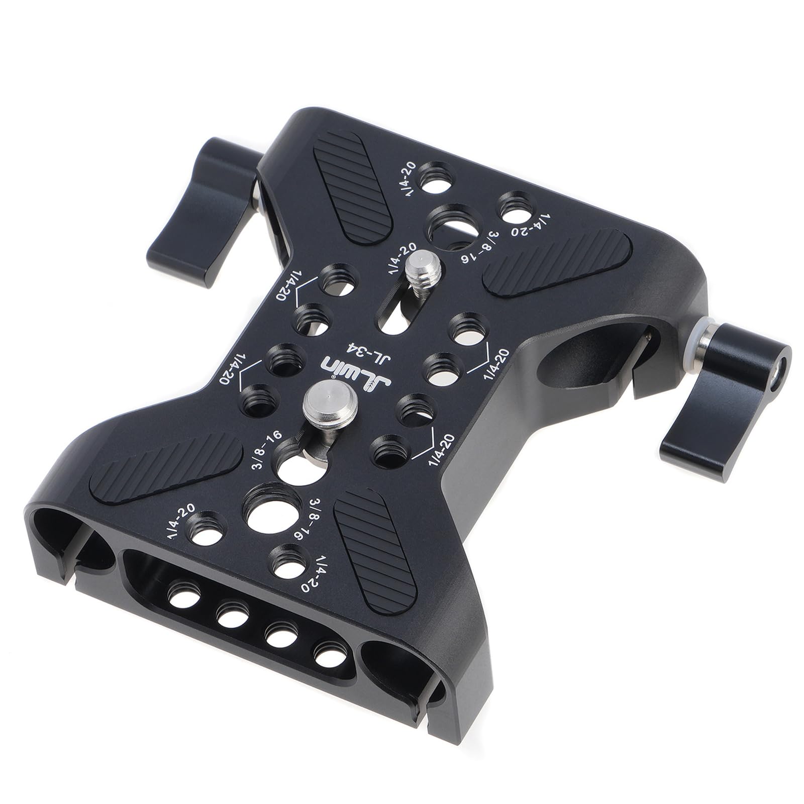 Morsetto a due fori da 15 mm Piastra a sgancio rapido in lega di alluminio Accessorio per fotocamera Fotografia Morsetto a sgancio rapido in lega di alluminio Accessorio per riprese video