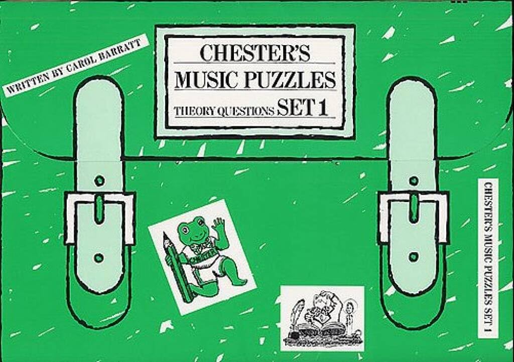 Chester’s Music Puzzles - Set 1 | Beginner Music Theory Questions and Workbook for Students with Illustrated Puzzles Covering Clefs Notes Rhythm | Dynamics and Foundations for Instrument Learning
