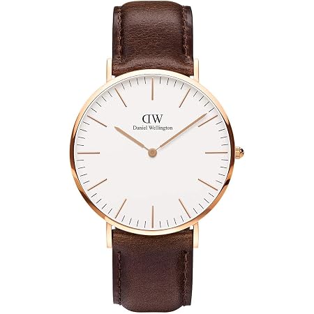 Daniel Wellington Classic Sheffield Orologio Unisex Adulto, 36mm, in Pelle,  Nero/Oro Rosato : Amazon.it: Orologi