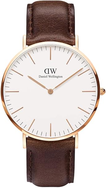 Daniel Wellington Classic Bristol Orologio Uomo, 40mm, in Pelle,  Marrone/Oro Rosato : Daniel Wellington: Amazon.it: Orologi