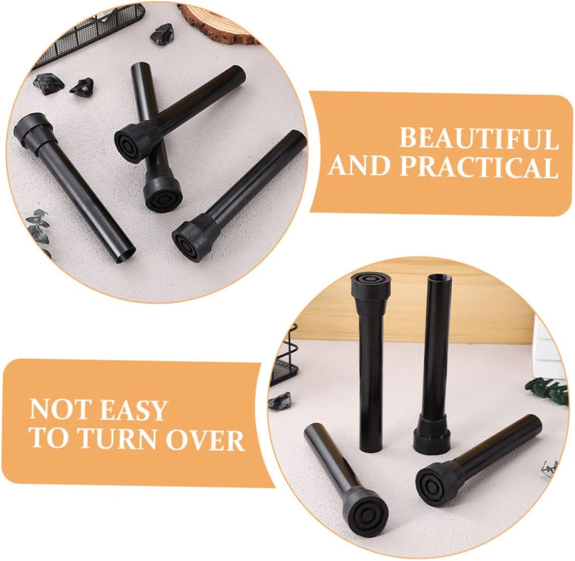 10pcs Trampoline Leg Caps Replacement Pads Anti-Slip Covers for Stainless Steel Tube Legs Universal Trampoline Accessories for Outdoor Safety