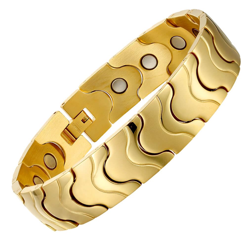 Charismatic Classic Magnetic Bracelet for Men 316L pure Stainless Steel Classic 4 Elements Magnet Energy Bracelets, Ultra Strength 3500 Gauss Magnets Jewelry Giftss (Classic Gold) (B0CMXGYD2T) Amazon Price History, Amazon Price Tracker