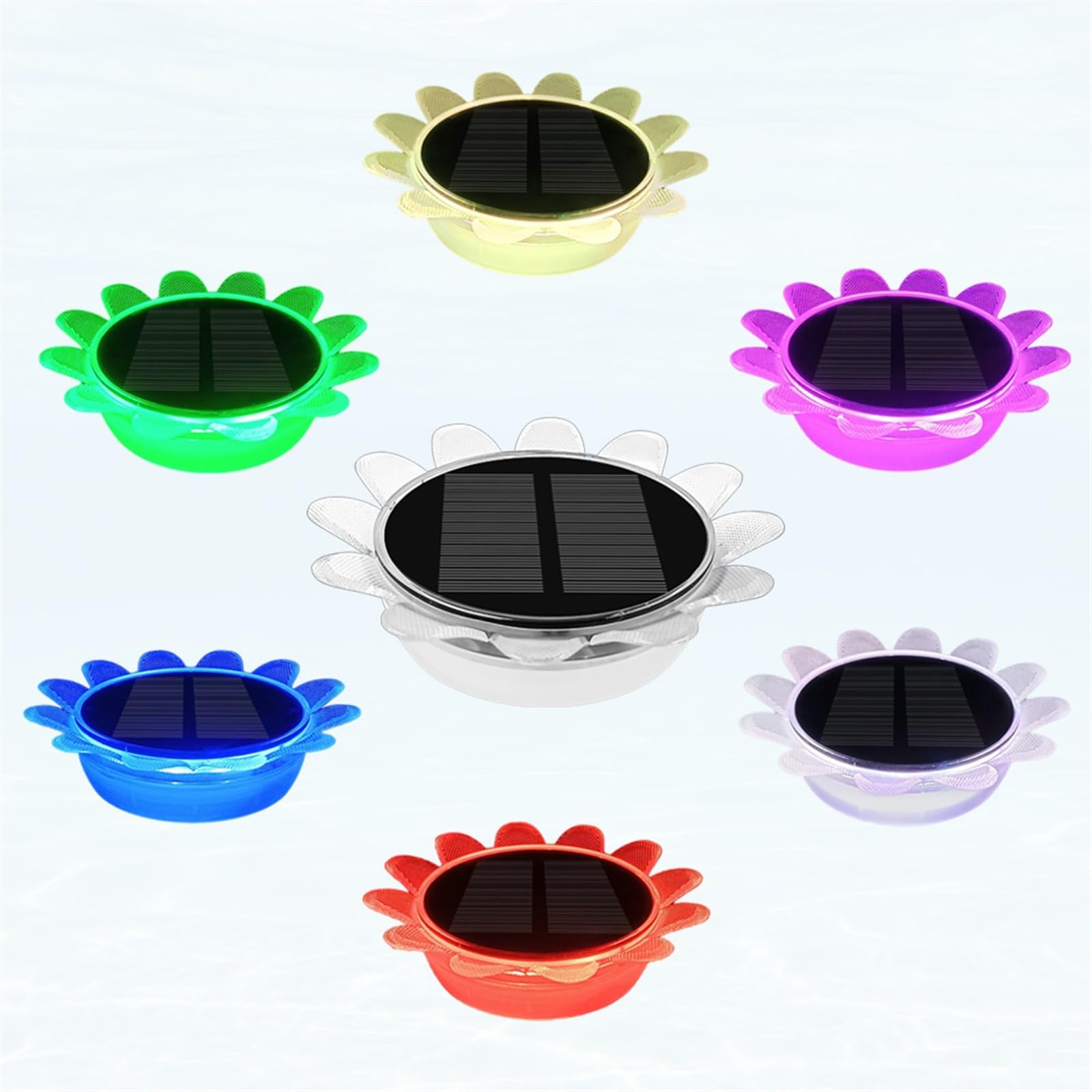 Tournesol IP68 Étanche Submersible Flottant Lumière RGB Couleur Jardin Piscine Décoration & Télécommande pour étang, Fête (couleur : 2 lampes 1 télécommande)