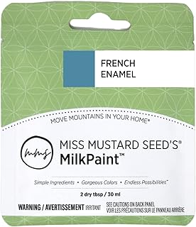 MilkPaint for Furniture, Wood, Cabinets, Walls, Brick, and Stone, Water Based, All Natural, Eco Friendly, Organic, No VOCs (French Enamel, Sample)