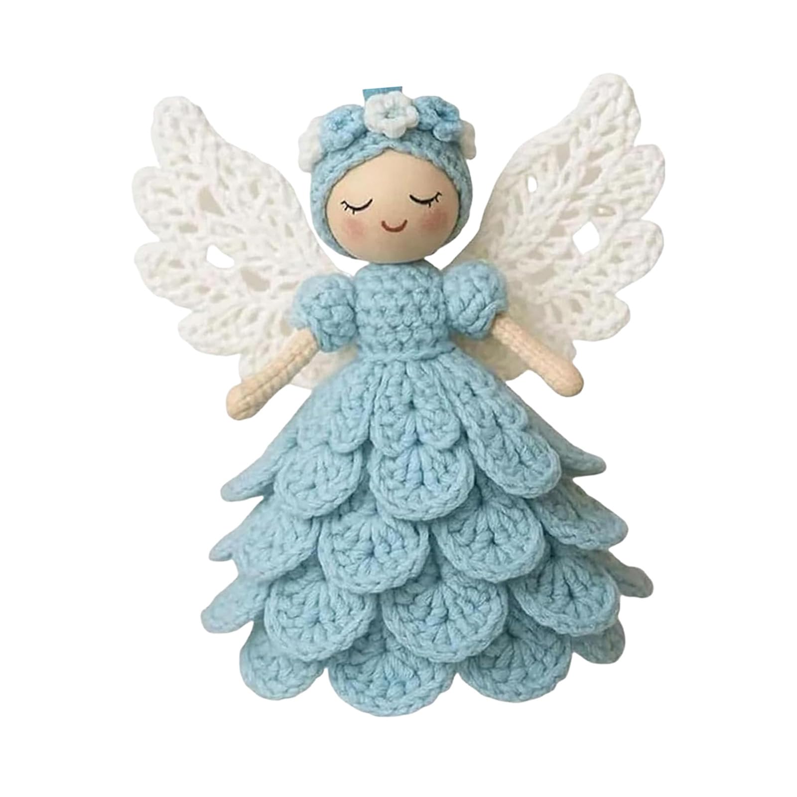 YROHGKPN Crochet Christmas Girl Crafting Set Beginner Crochet Supplies Wtih Instruction Hook and Yarn for Kid Adult Holiday Hanging Decoration