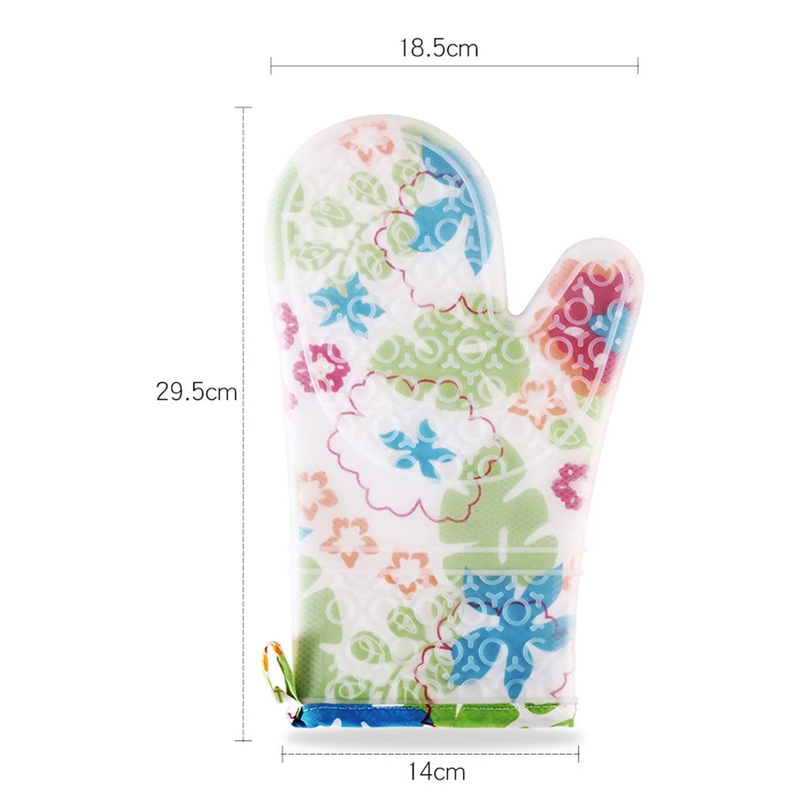 Gants de Cuisine en Silicone résistants à la Chaleur, Gants de Cuisine antidérapants for Barbecue avec Doublure intérieure Douce(4)
