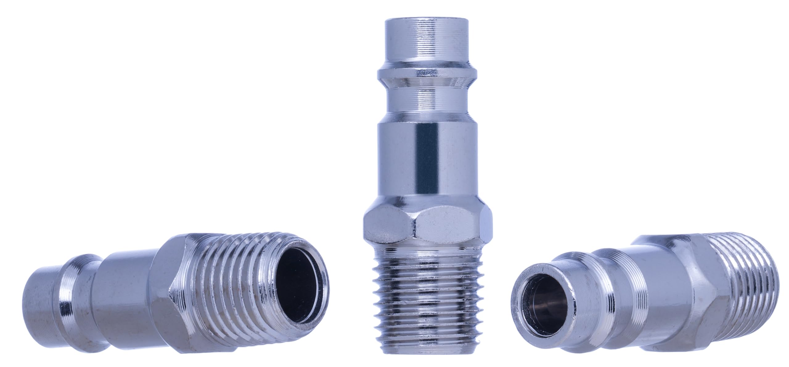 10-Piece Euro Airline Hose Connector Kit, 1/4" BSP Pneumatic Compressor Coupling Set, Silver, 1/4 inch - Image 3