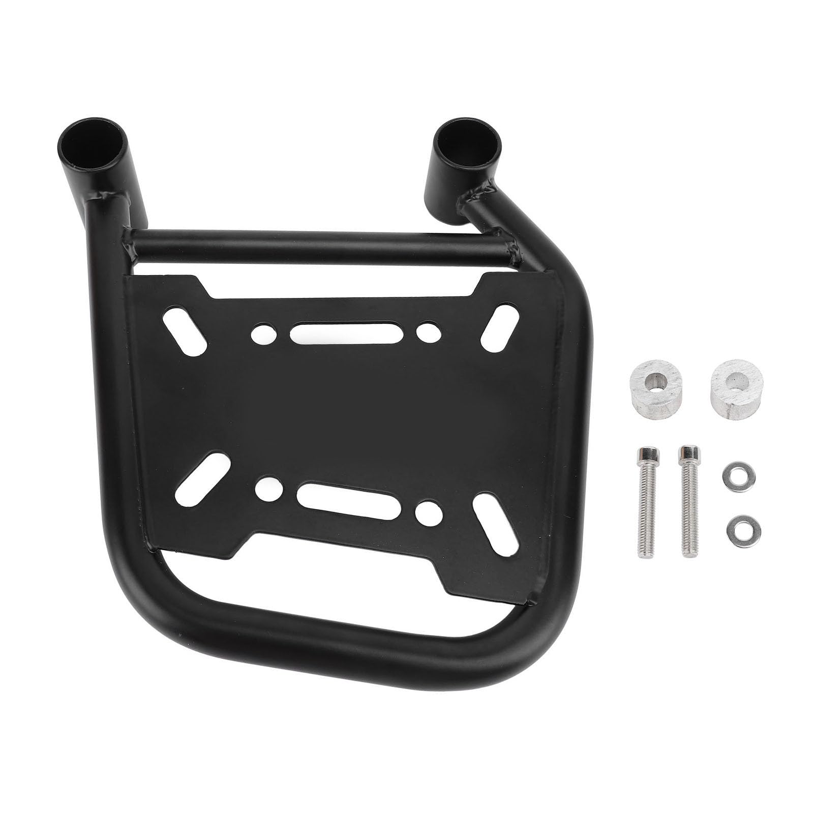 POENVFPO Bastidores de Soporte para Alforjas Soporte para Bolsa Lateral de Hierro Tubo de 17 Mm Anodizado Duro Negro Almacenamiento Adicional Fácil Instalación para Eliminator 400 450 500 SE 2023