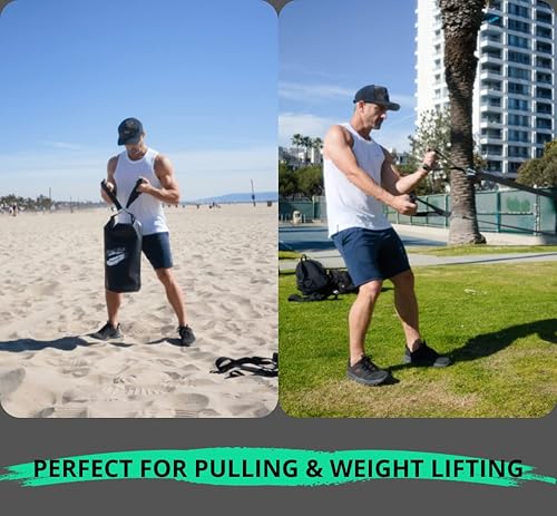 Miniatura 8 de ShredPak - Asas de ejercicio resistentes, accesorios de agarre para poleas de máquina de cable, equipo de gimnasio, bandas de resistencia,
