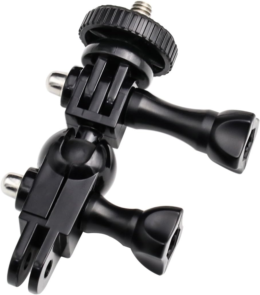 Rotation Ball Joint Camera Mount with 1/4 Thread for GoPro Hero 9/8/7/6/5/4/3+/3/2/1(Plastic)