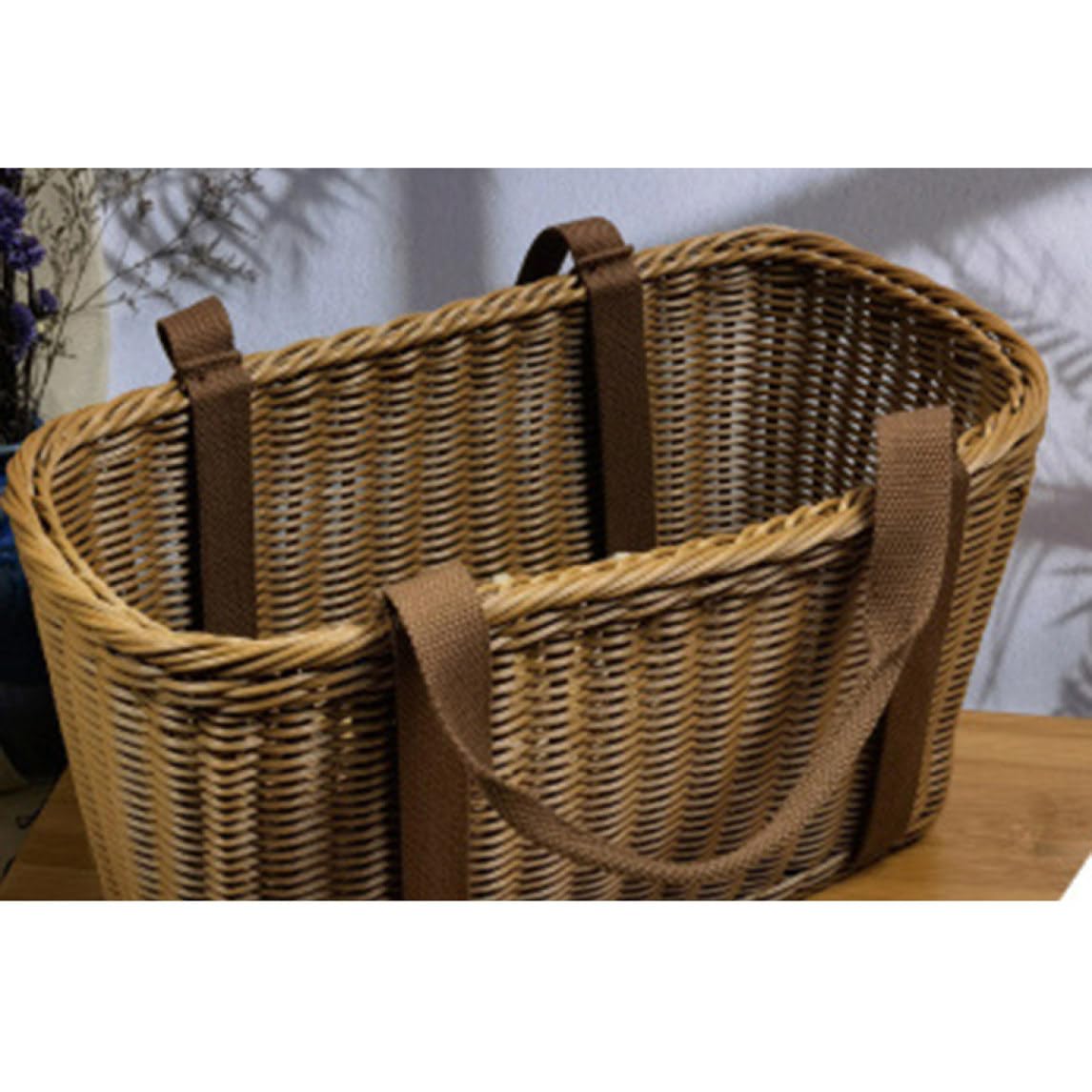 イギリス 籐製ブラウン ピクニックバスケット インテリア カゴ