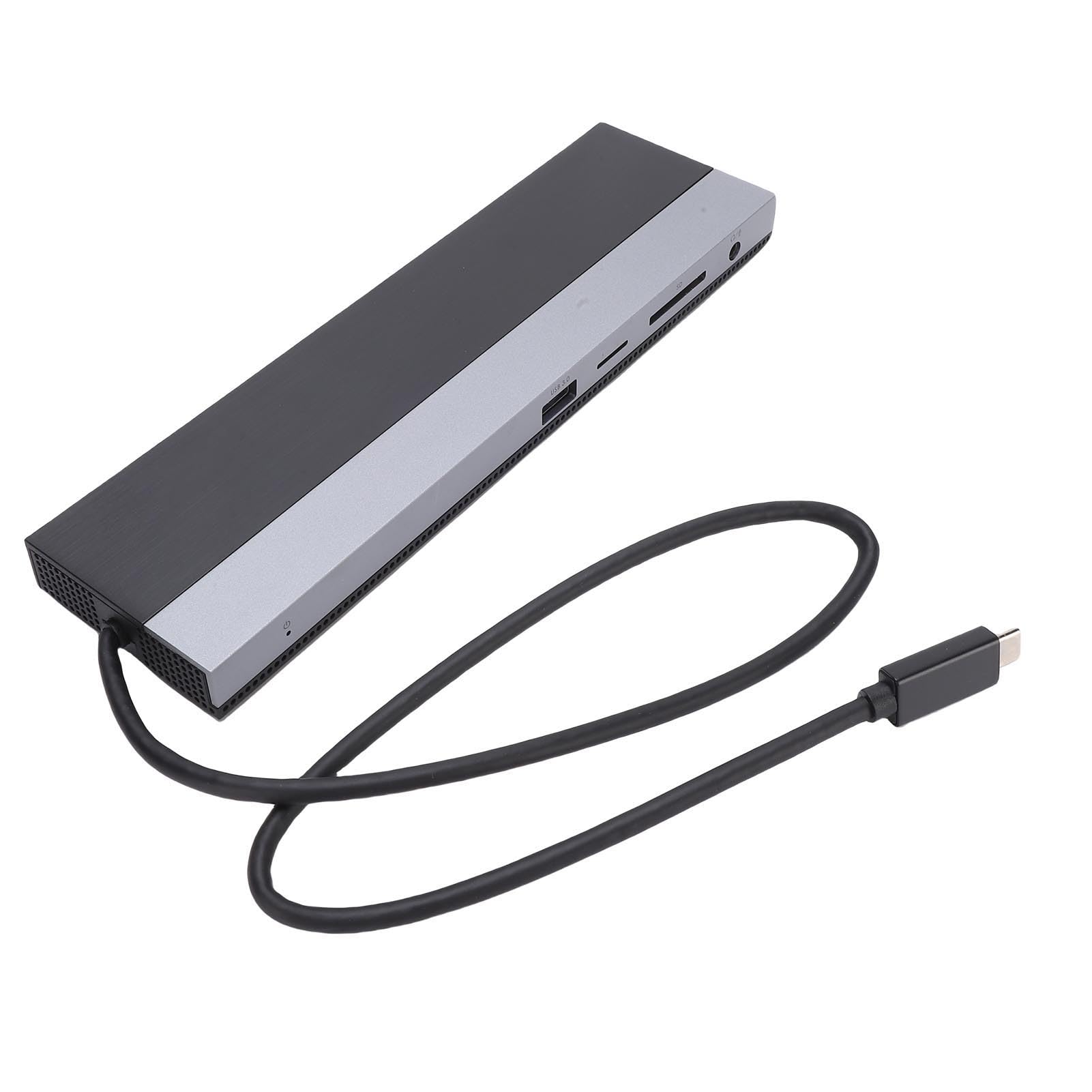 Adattatore Multiporta Hub 12 in 1 con funzionalità Triplo Display per Laptop e Desktop Design Compatto in Lega di Alluminio