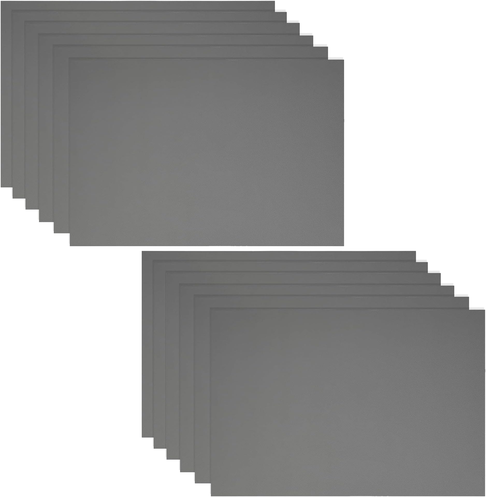 Kuber Industries Pack of 12 Fridge Mat | Fridge Sheets for Shelves | Waterproof Drawer Liner | Anti Slip Mat for Fridge Shelves | Black