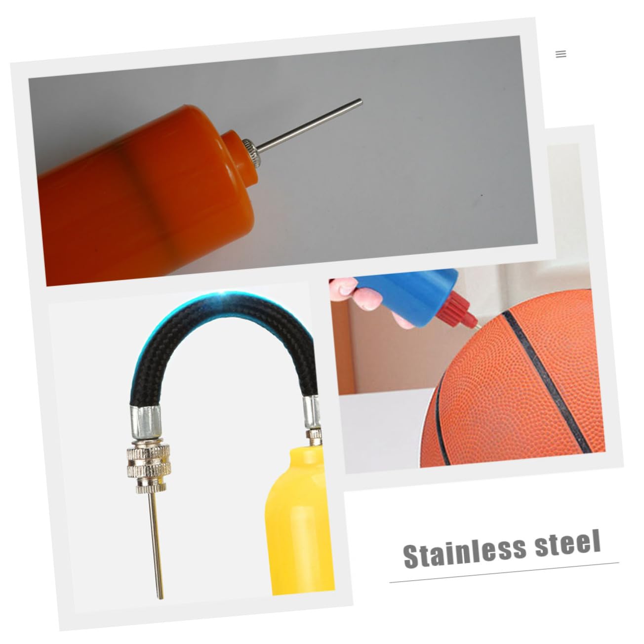 Mipcase Flexible Ball Pump Needle Set 100pcs Portable for Basketball Football Volleyball Inflation Supply Easy to Use