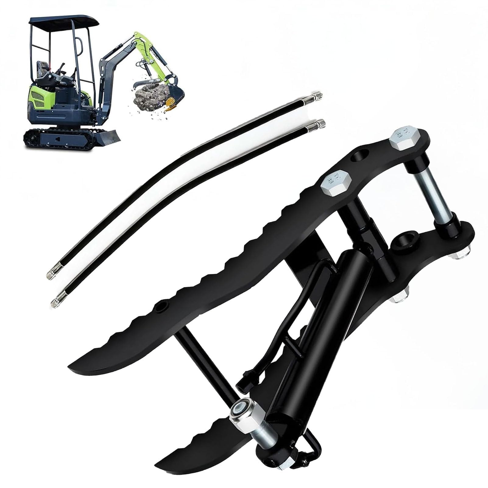 PioMue Compact Excavator Hydraulic Thumb Grab Excavator Grab Gripper Single-HoleThumbClip