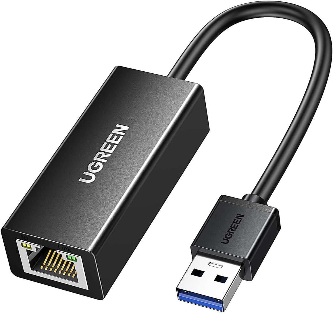 USB to Ethernet Adapter, 1000Mbps Plug and Play Ethernet Adapter with USB 3.0, Driver Free, RJ45 LAN Network Dongle Compatible with Nintendo Switch, Laptop, PC, MacBook, Windows, macOS, Linux