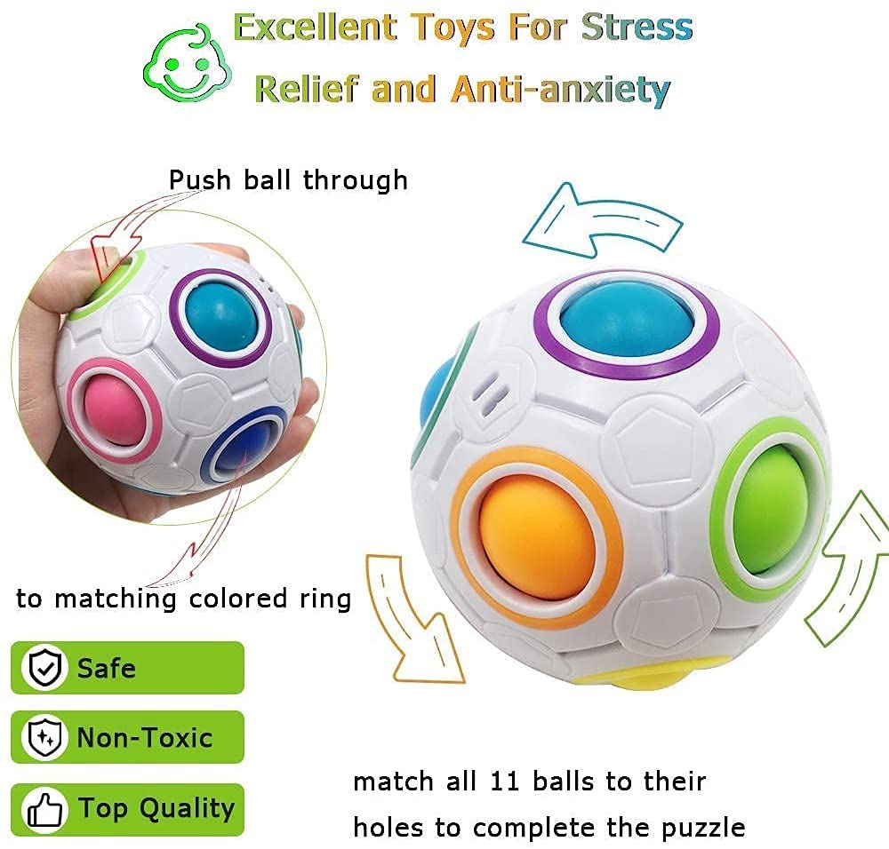 8 Bolas Magnéticas Antiestrés De Silicona Con Texturas – Juguetes Sensoriales Para Aliviar Ansiedad, Estrés Y Estimular La Concentración En Niños Y Adultos